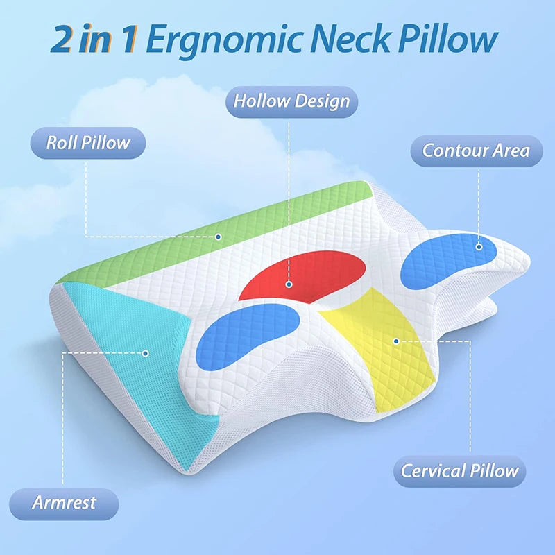 Almohada Cervical Ergonómica 2 en 1™